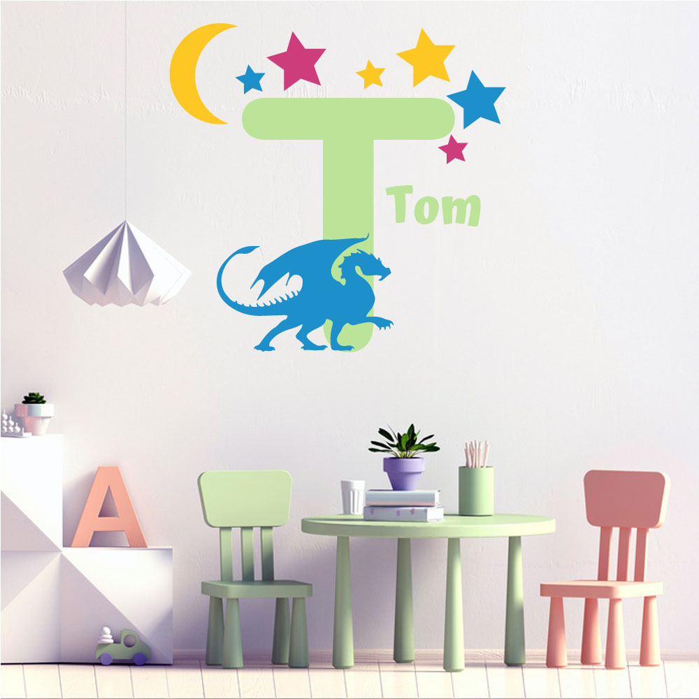 geschenke364-kinderzimmer-wand-tattoo-buchstabe-mit-name-einhorn image 3