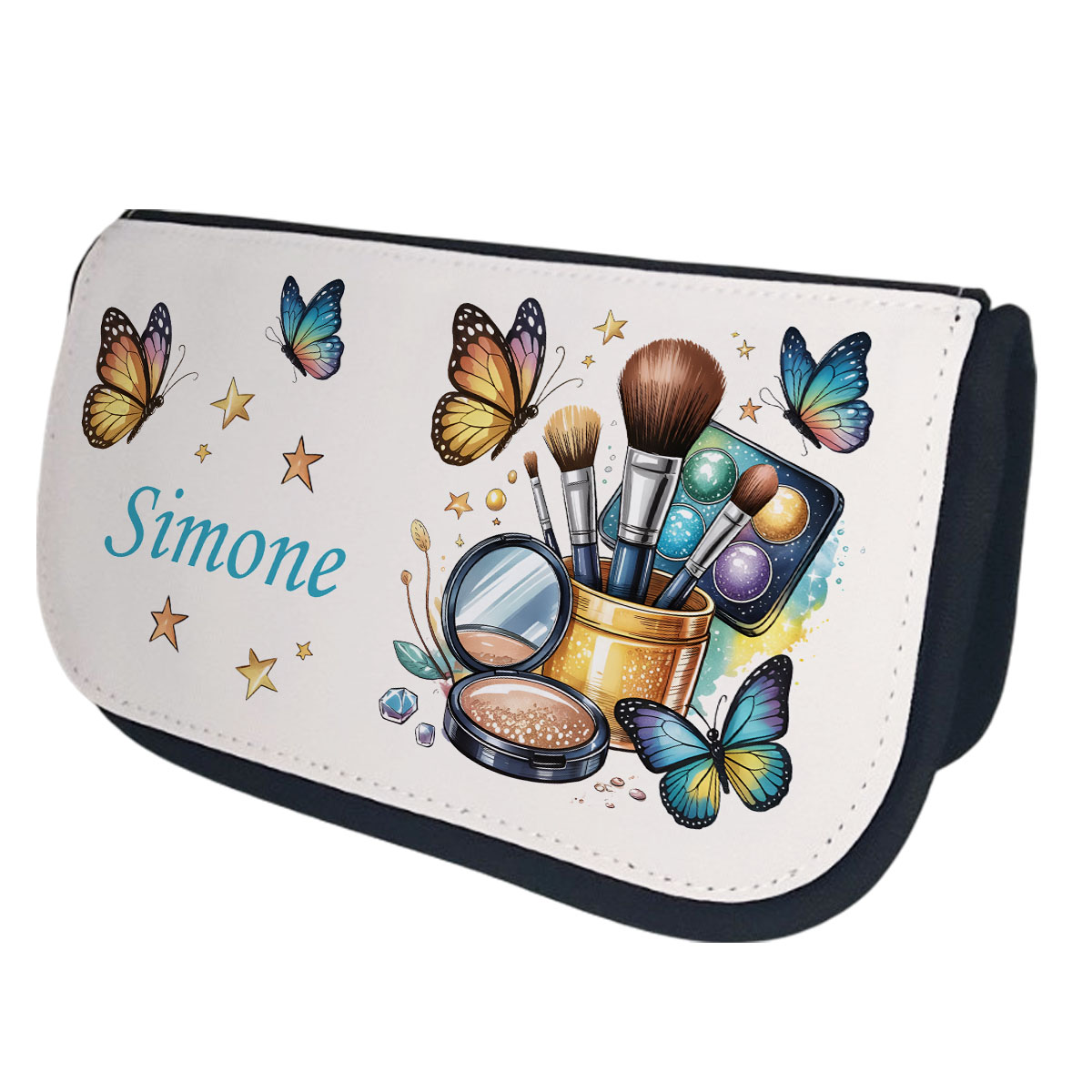 geschenke364-geldbeutel-kosmetiktasche-mit-name-schmetterlinge-schwarz image 4