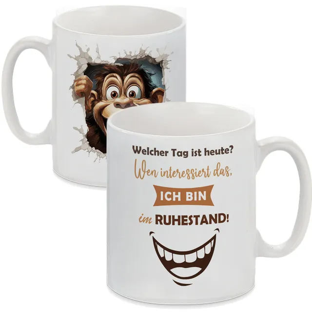 geschenke364-heimdeko-tasse-ruhestand-witzig-spruch-affe-keramik image 1