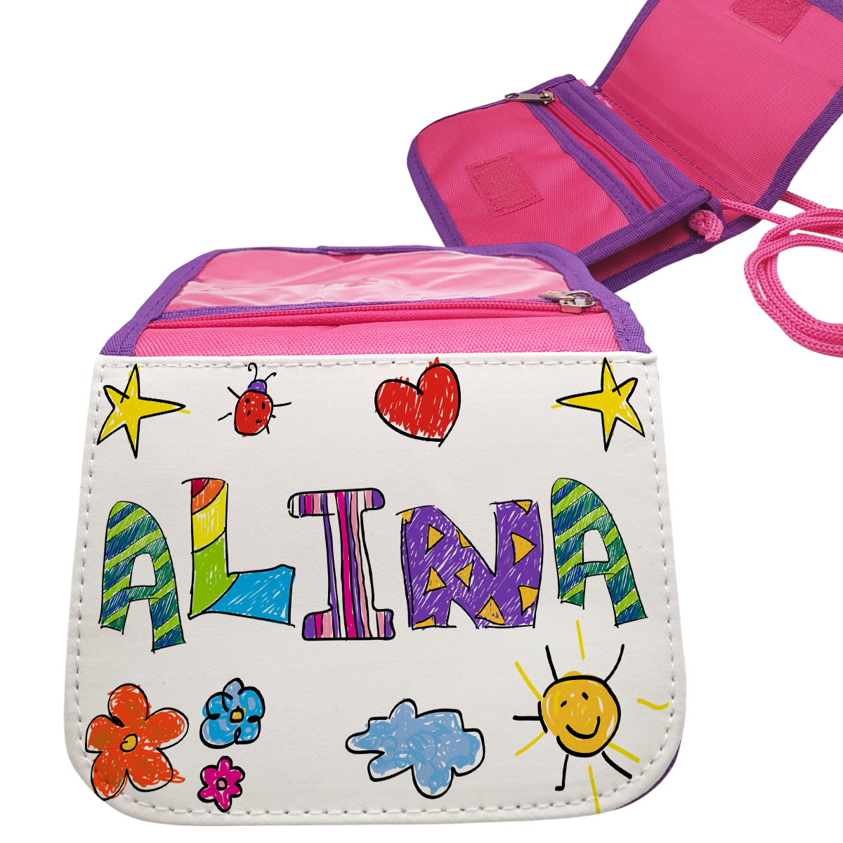 geschenke364-geldbeutel-brustbeutel-rosa-mit-name-10x12-5cm image 1