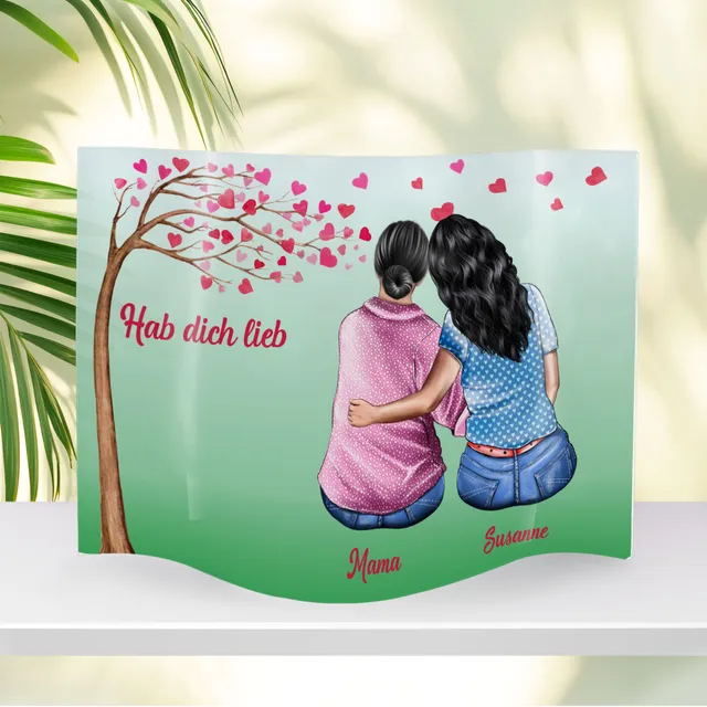 geschenke364-acryl-aufsteller-muttertag-mama-tochter-20x30cm-namen image 1