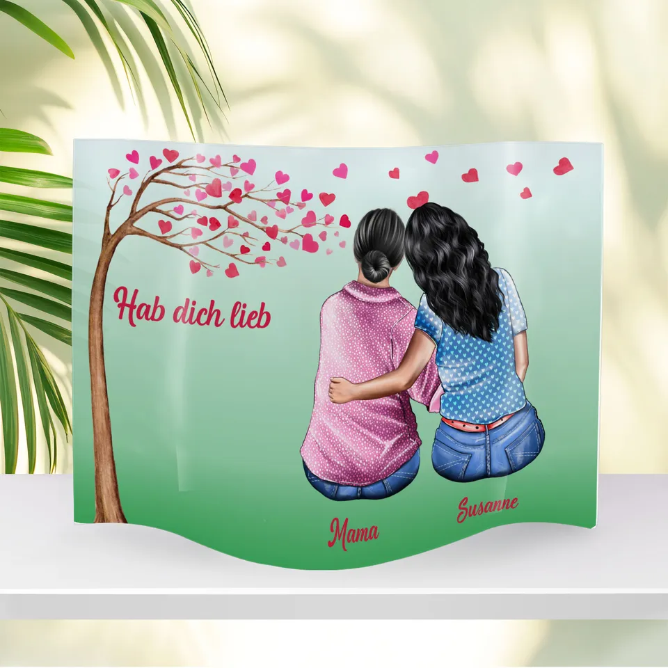 geschenke364-acryl-aufsteller-muttertag-mama-tochter-20x30cm-namen image 1