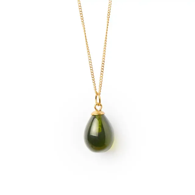 vinoos-ode-to-green-proostparel-halskette-olivgruen-45cm-glasperle image 1