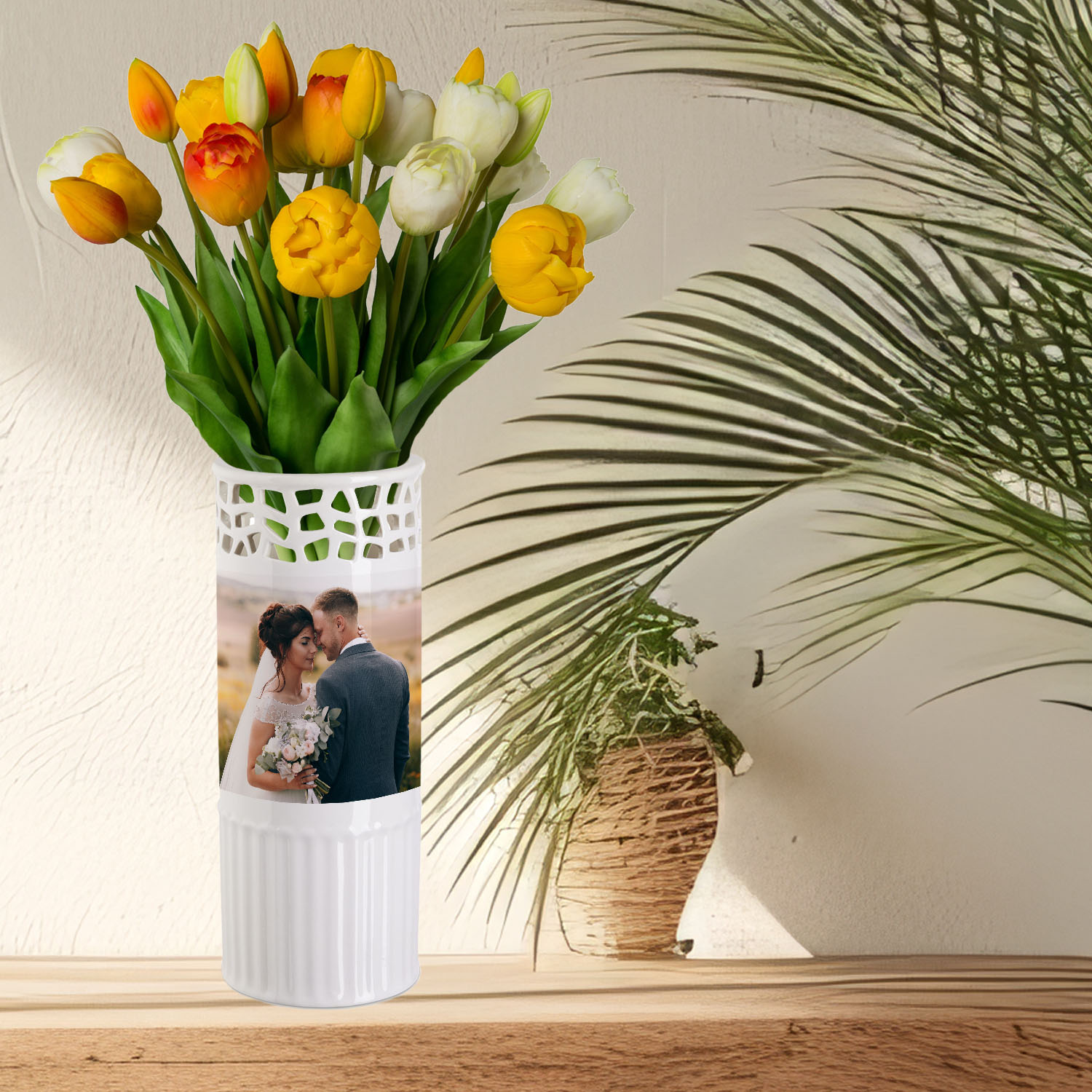 geschenke364-blumentopf-vase-blumenvase-wei-mit-foto-25-cm image 2