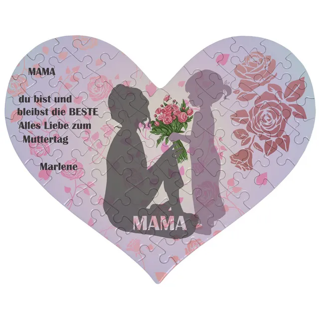 geschenke364-puzzle-muttertag-mutter-tochter-herz-form-mit-wunschtext image 1