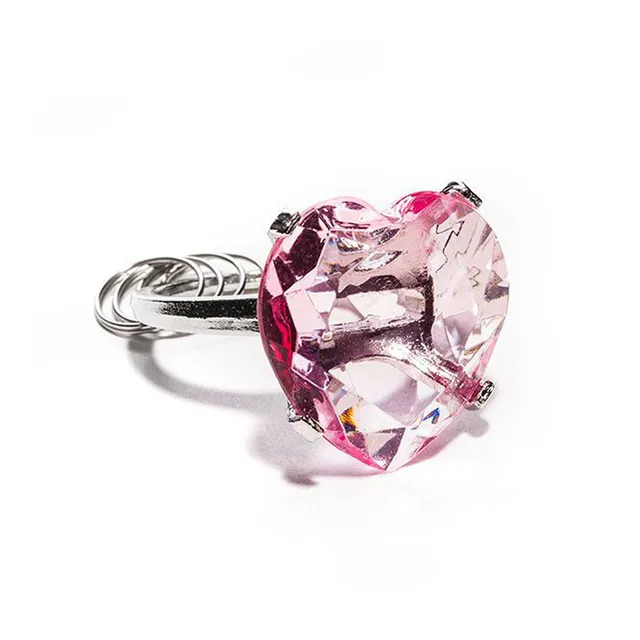 geschenke364-schl-sselanh-nger-diamant-herz-pink-5er-set image 1