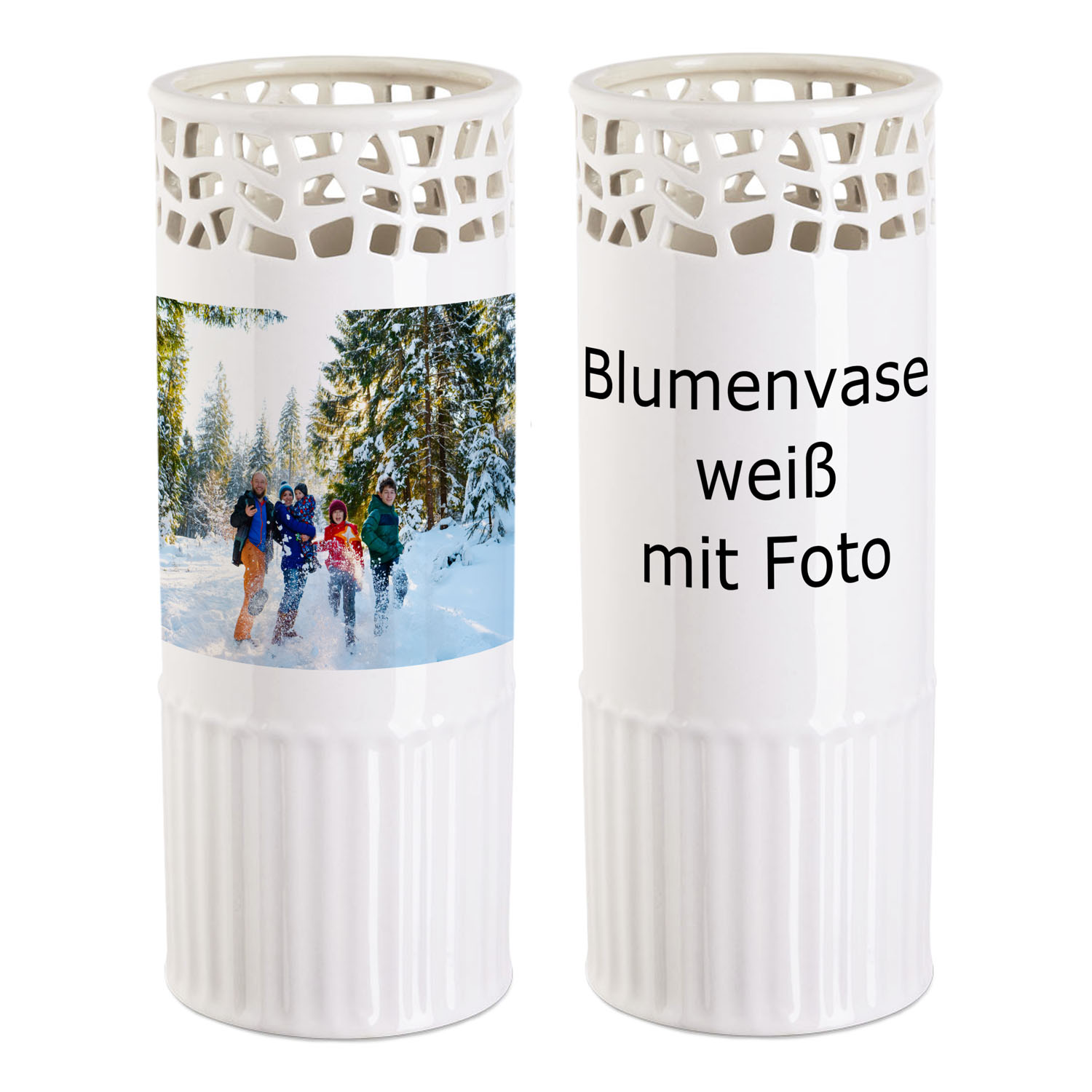 geschenke364-blumentopf-vase-blumenvase-wei-mit-foto-25-cm image 1