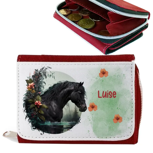 geschenke364-geldbeutel-pferd-geldb-rse-rot-mit-name-personalisiert image 1