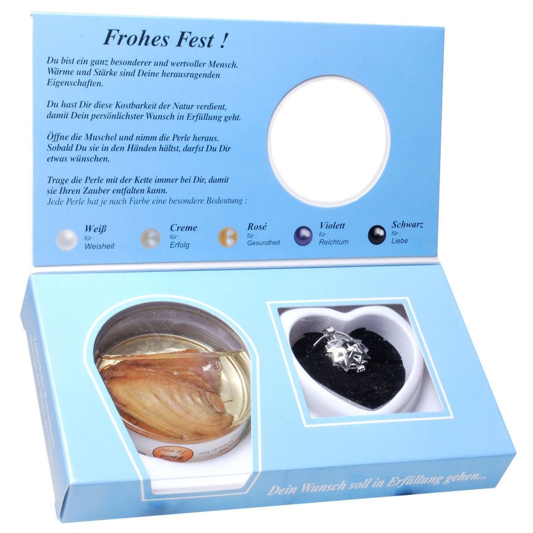 geschenke364-heimdeko-wunschperle-zum-fest-mit-kette-muschel-geschenk image 2