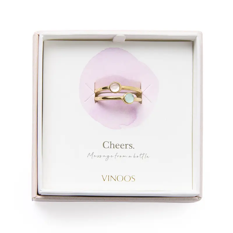 vinoos-ode-to-green-doppelring-gold-t-rkis-rosa image 2