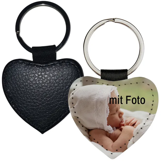 geschenke364-schl-sselanh-nger-herz-kunstleder-mit-foto-schwarz image 1