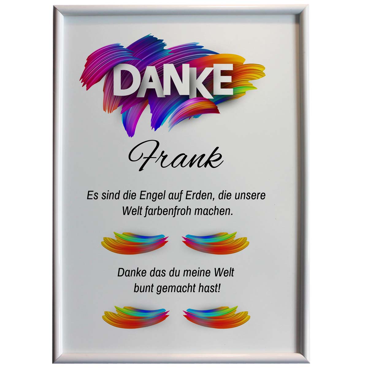 geschenke364-wandbilder-alu-tafel-danke-du-machst-meine-welt-bunt-a4 image 1
