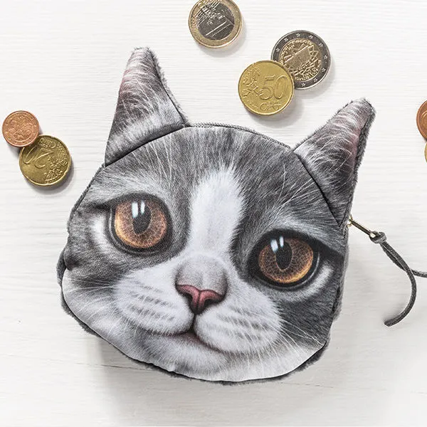 geschenke364-heimdeko-m-nztasche-katze-3d-braune-augen image 1