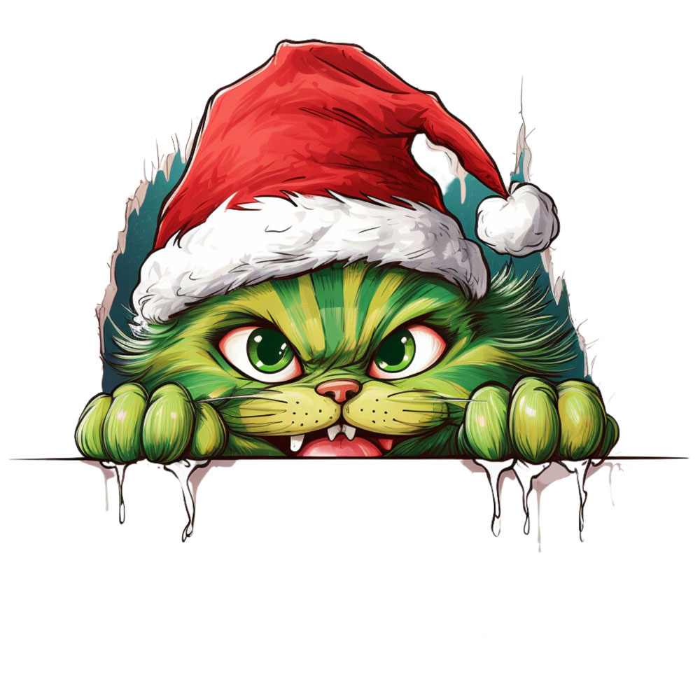 geschenke364-geschenkbeutel-gr-ne-katze-weihnachten-text-2-gr-en image 3