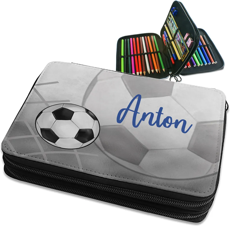 geschenke364-schulbedarf-federmappe-fu-ball-grau-mit-name-bef-llt image 1
