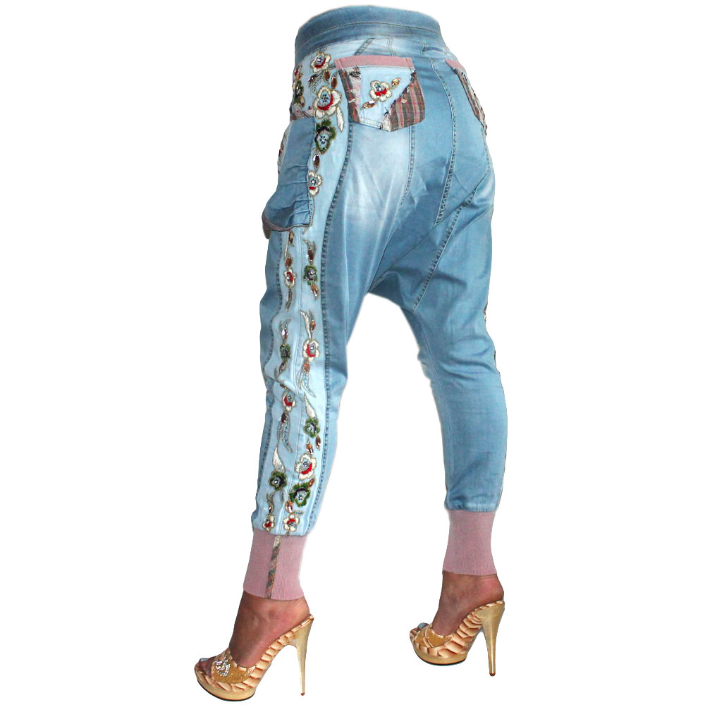 signet-1185-damen-haremshose-jeans-eisblau-bestickt image 5