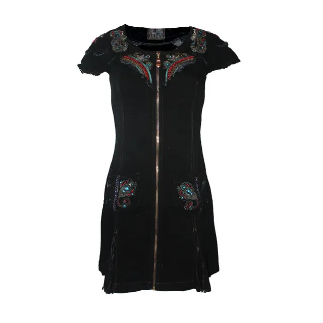 signet-3189-damen-minikleid-gr-s-schwarz-stickerei-baumwolle image 1