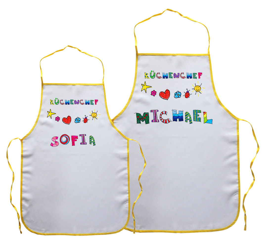 geschenke364-k-chenchef-kindersch-rze-mit-name-wei-polyester image 1