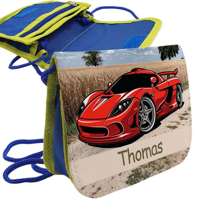 geschenke364-geldbeutel-brustbeutel-jungs-sportwagen-mit-name image 1