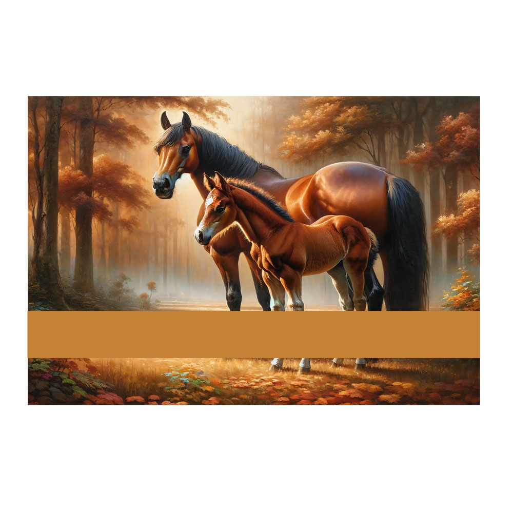 geschenke364-pferd-mit-fohlen-geldbeutel-mit-name-schwarz image 2