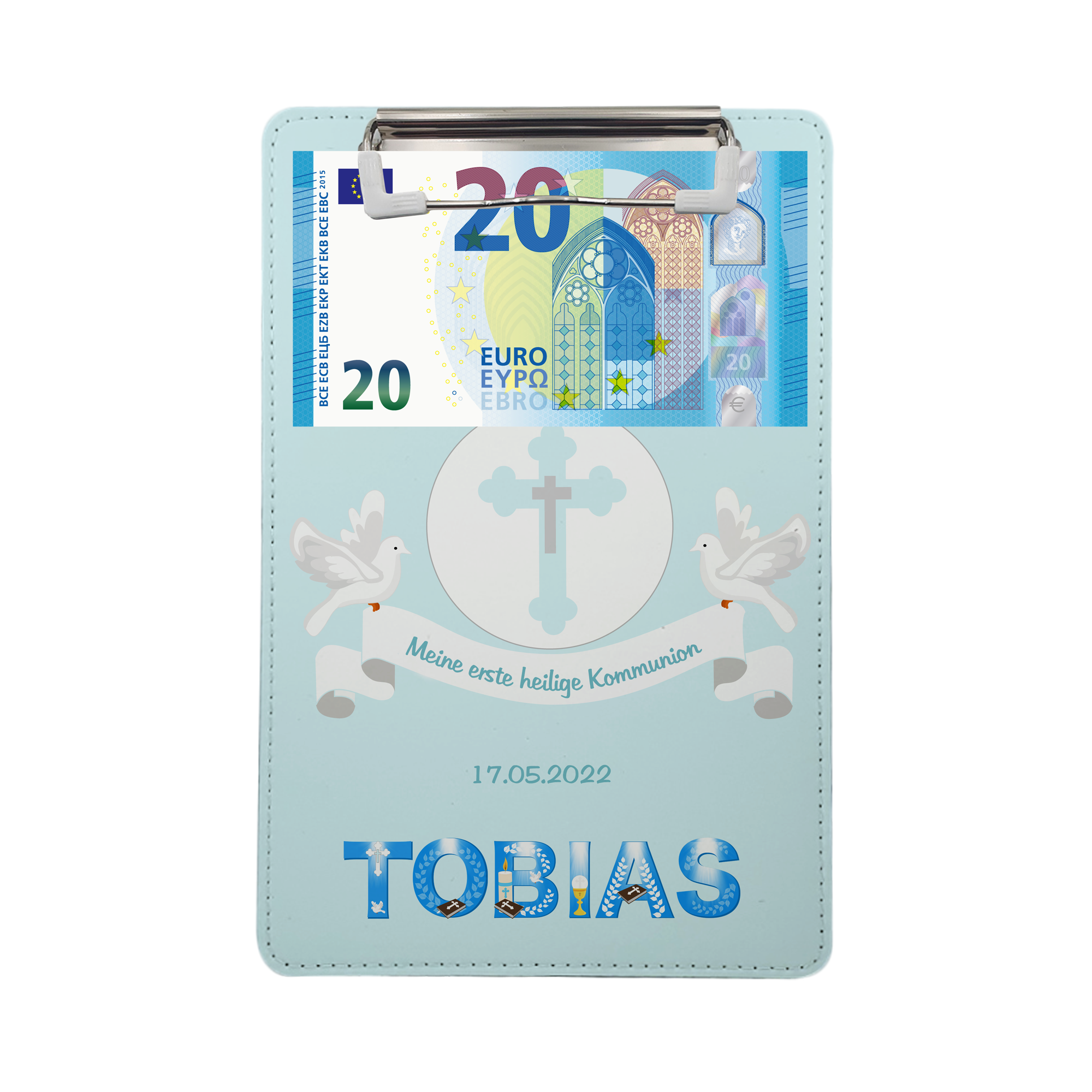 geschenke364-klemmbrett-kommunion-mit-name-datum-geldgeschenk-a5 image 3