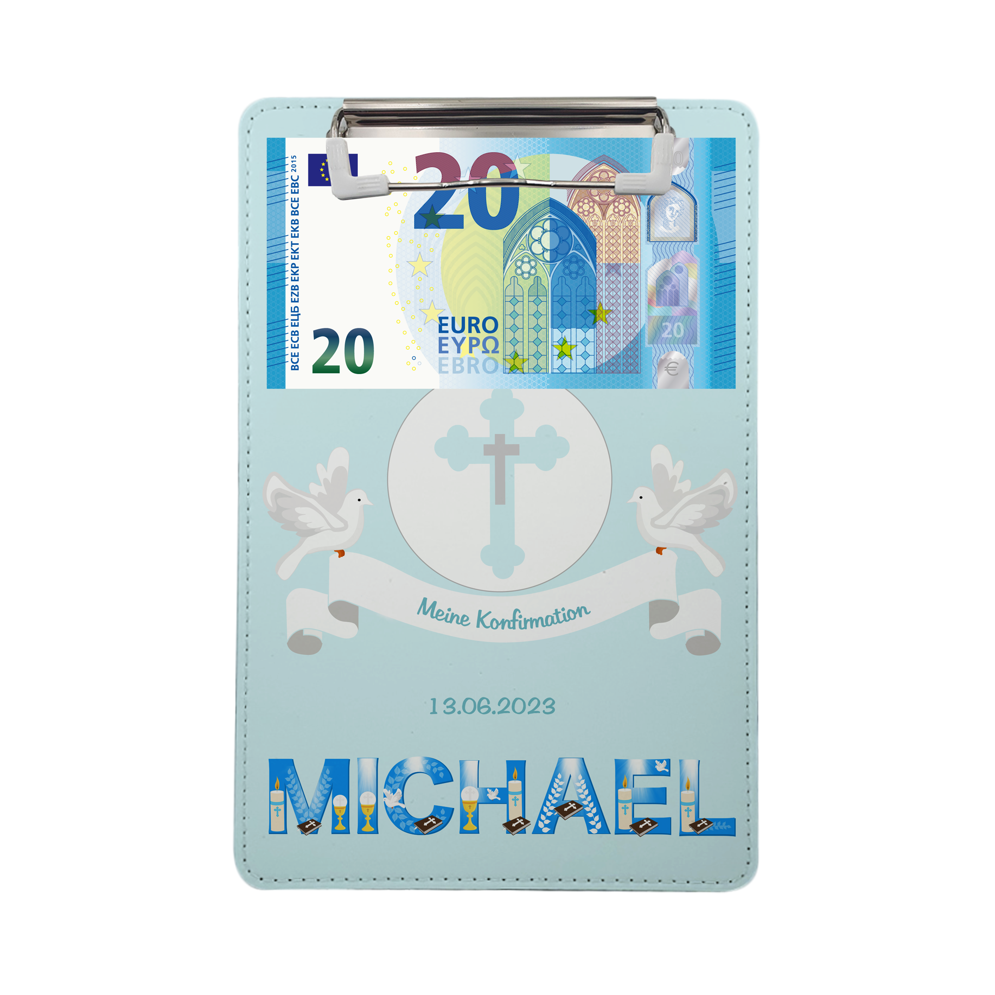 geschenke364-klemmbrett-konfirmation-mit-name-datum-geldgeschenk-a5 image 3