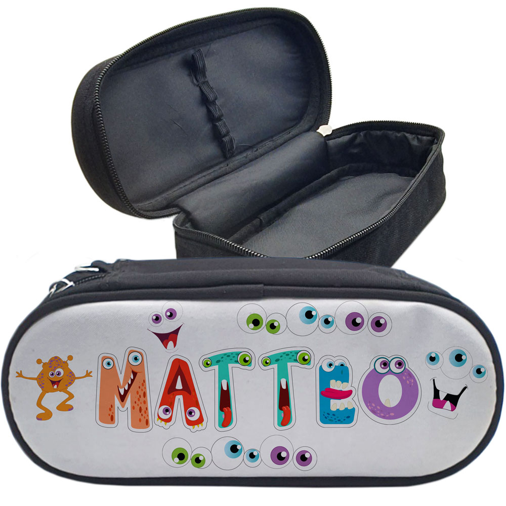 geschenke364-monster-schrift-stiftemappe-mit-name-schwarz-23cm image 1