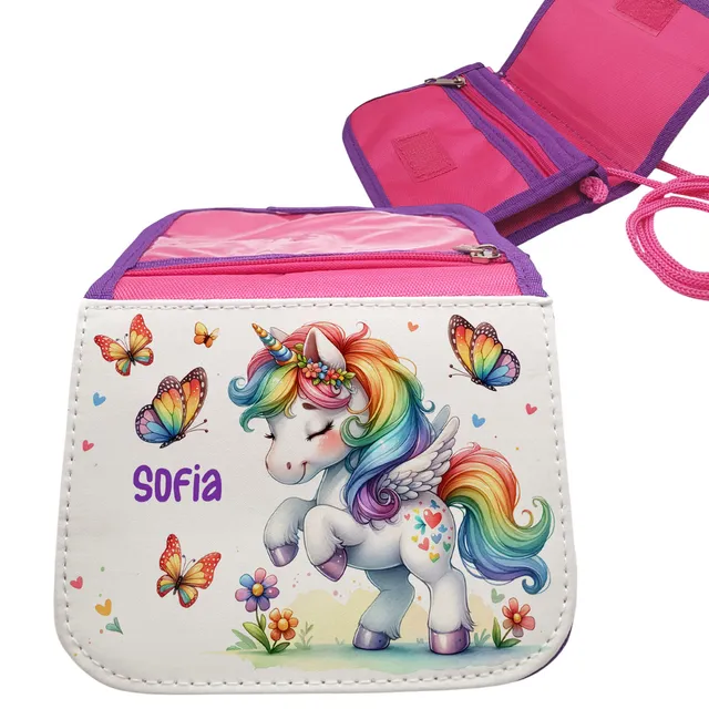 geschenke364-geldbeutel-brustbeutel-einhorn-rosa-mit-name image 1
