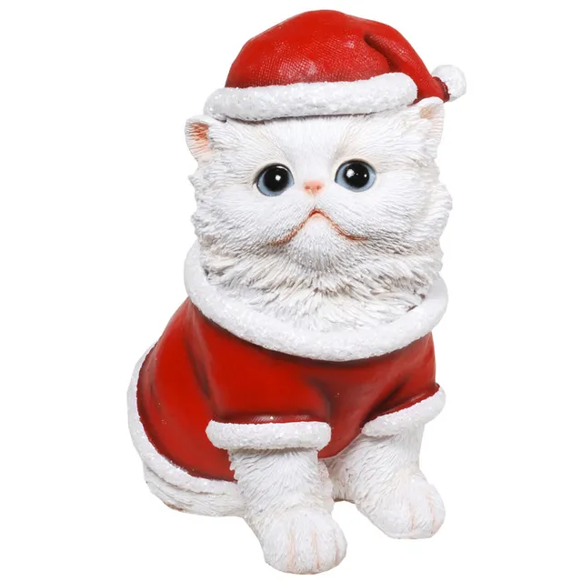 geschenke364-heimdeko-katze-mit-weihnachtsanzug-figur-wei-18cm image 1