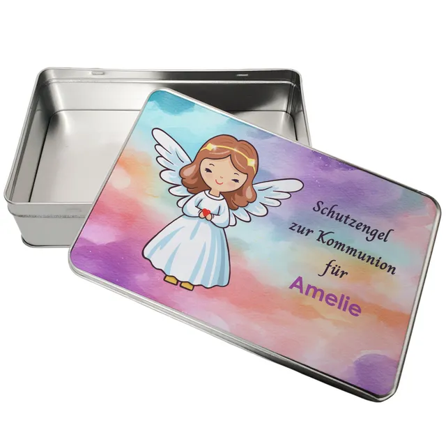 geschenke364-geschenkdosen-schutzengel-kommunion-geschenkdose-mit-name image 1
