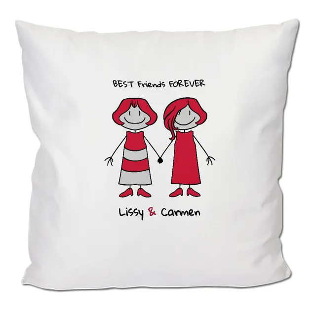 geschenke364-kissen-kissenbezug-beste-freunde-m-dchen-40x40 image 1