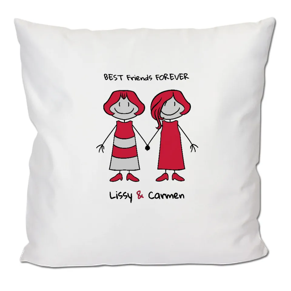 geschenke364-kissen-kissenbezug-beste-freunde-m-dchen-40x40 image 1
