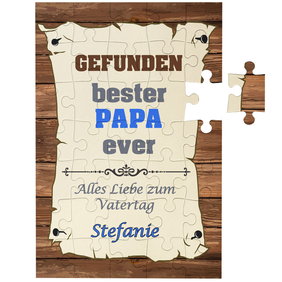 geschenke364-puzzle-vatertag-bester-papa-mit-name-35-teile image 1