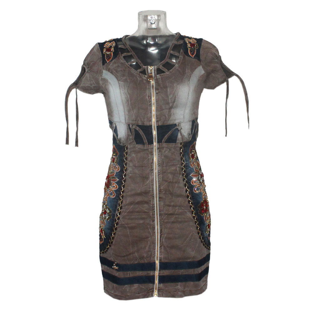 geschenke364-damenmode-kleid-minikleid-signet-3232-braun-stickerei image 4