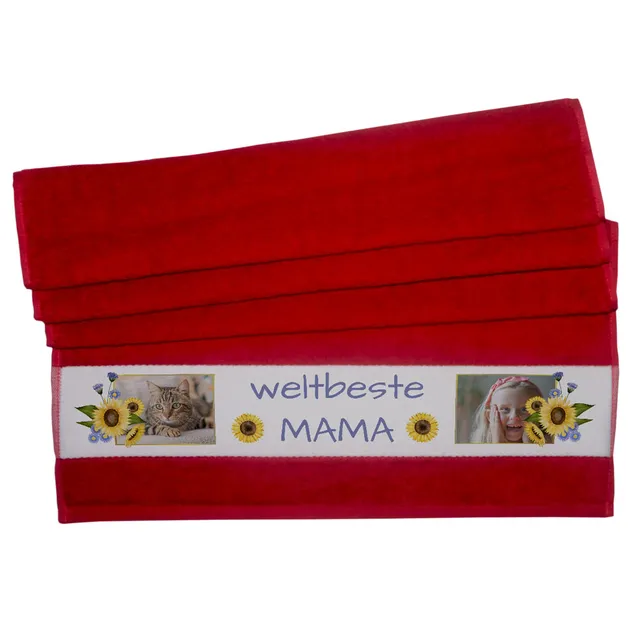geschenke364-weltbeste-mama-handtuch-rot-mit-foto-50x100 image 1