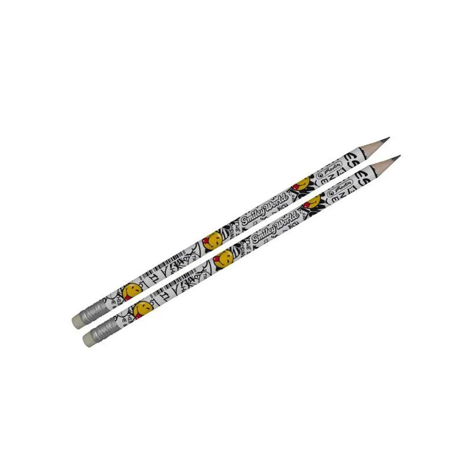 herlitz-smiley-world-bleistifte-2er-hb-holz-rund-lackiert image 1