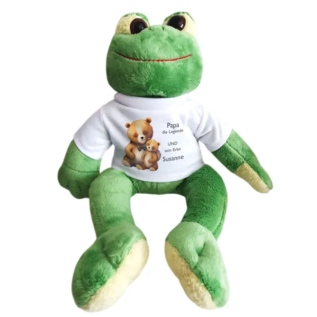 geschenke364-kuscheltiere-frosch-papa-b-r-stofftier-mit-name-19-cm image 1