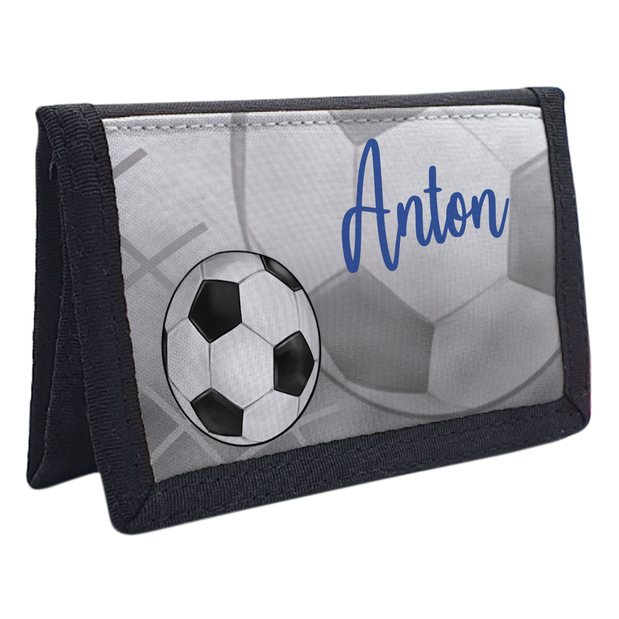 geschenke364-geldbeutel-fu-ball-geldb-rse-grau-kinder-mit-name image 1