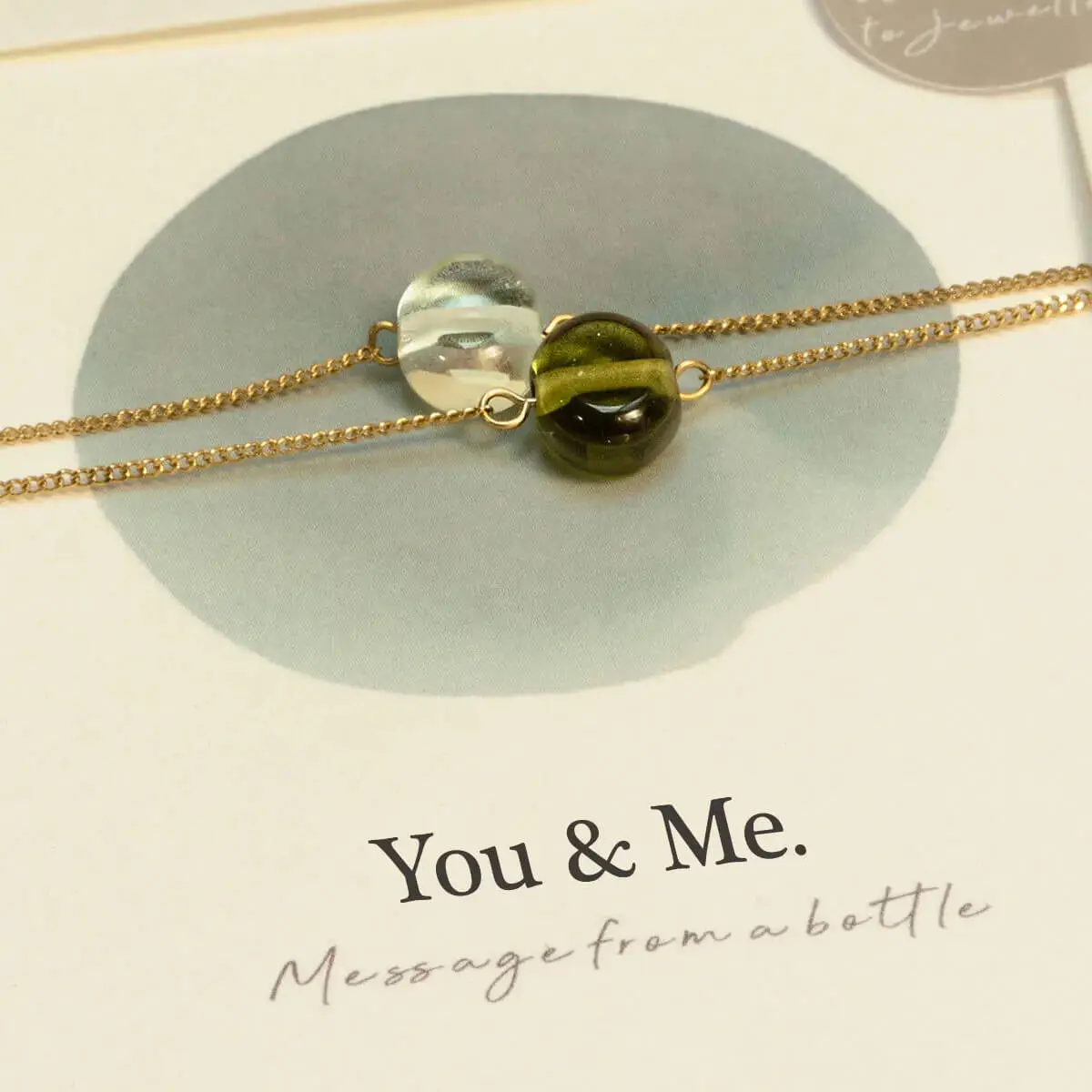 vinoos-ode-to-green-you-me-duo-armband-t-rkis-gr-n-glas image 5