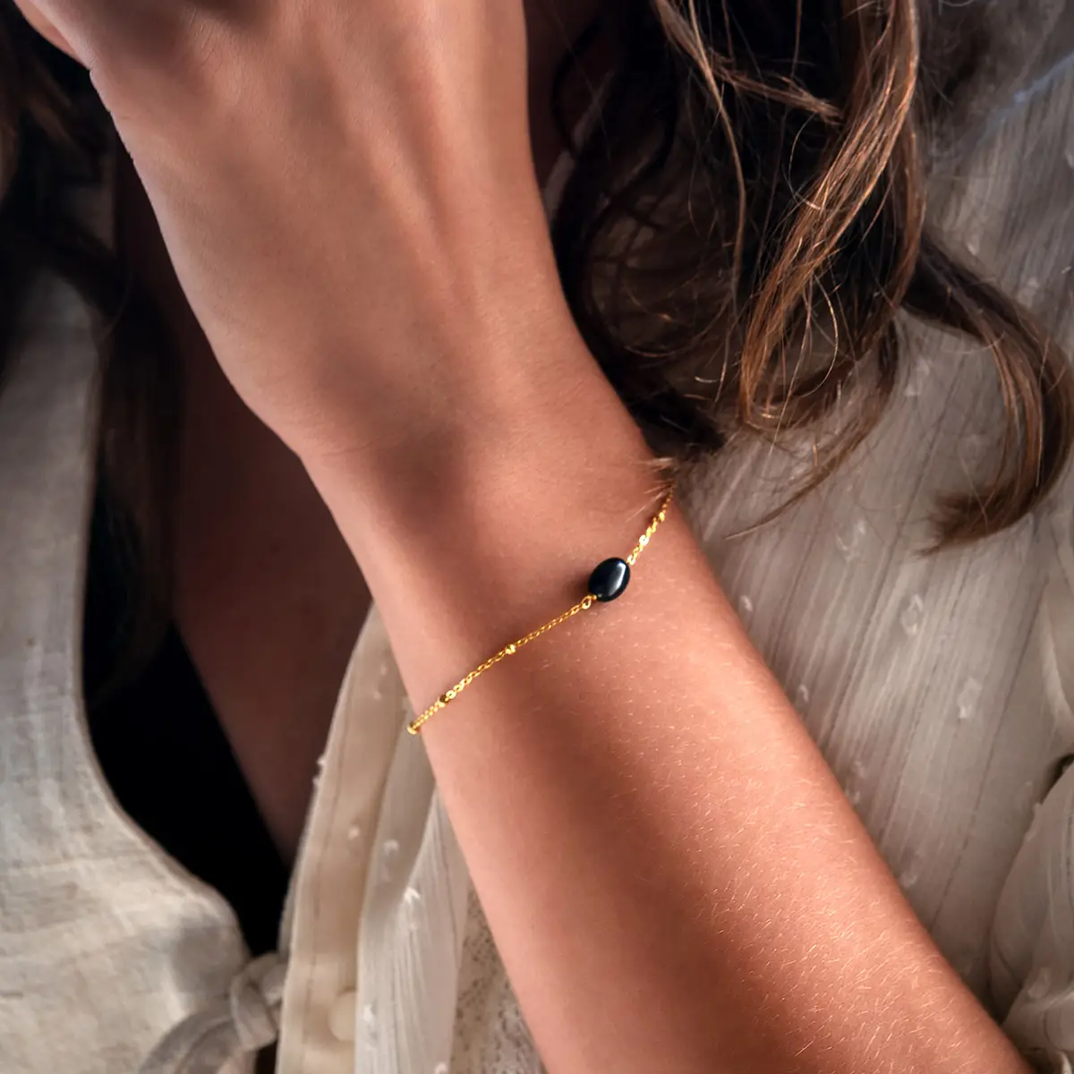 vinoos-colours-of-wine-armband-schwarz-no-one-like-you-edelstahl image 2