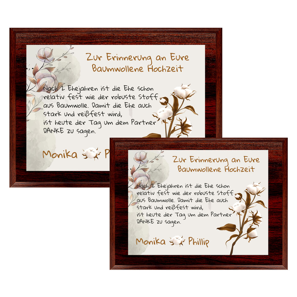 geschenke364-holztafeln-2-hochzeitstag-baumwollene-hochzeit-holztafel-namen image 2