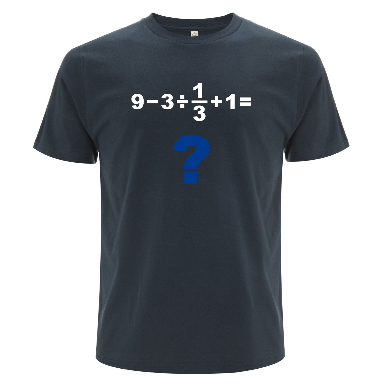 geschenke364-t-shirts-rechenaufgabe-denim-bio-shirt image 1