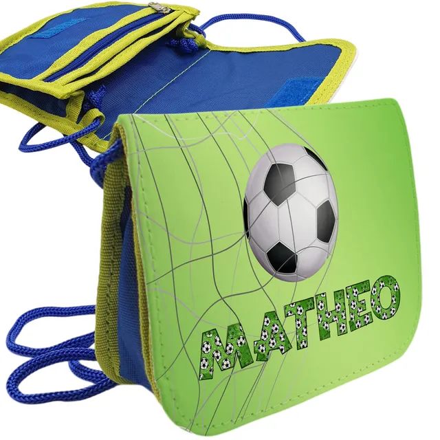 geschenke364-geldbeutel-brustbeutel-jungs-name-fu-ballschrift-gr-n image 1