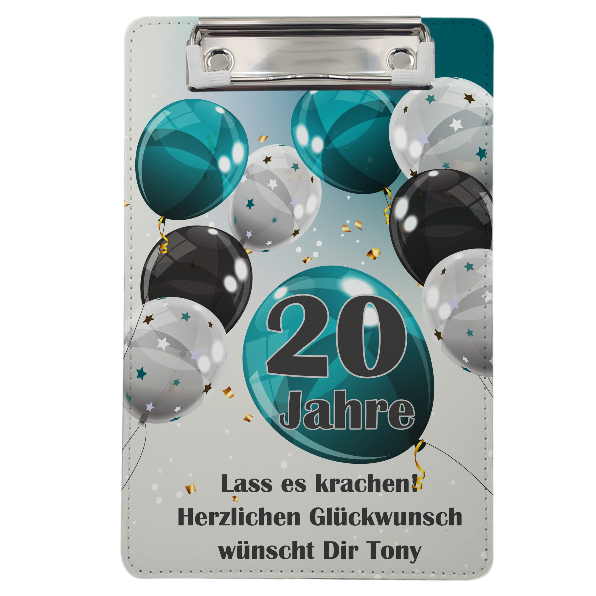 geschenke364-klemmbrett-a5-luftballons-geldgeschenk-geburtstag-zahl image 2