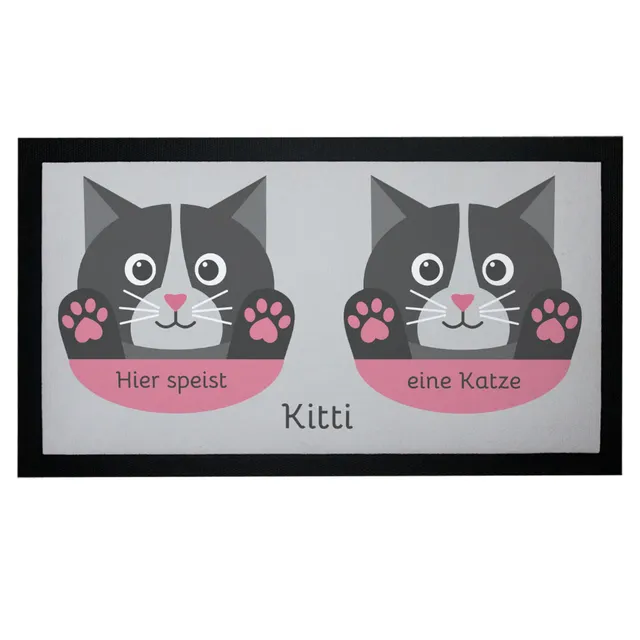 geschenke364-futtermatten-napfunterlage-katze-grau-mit-name image 1