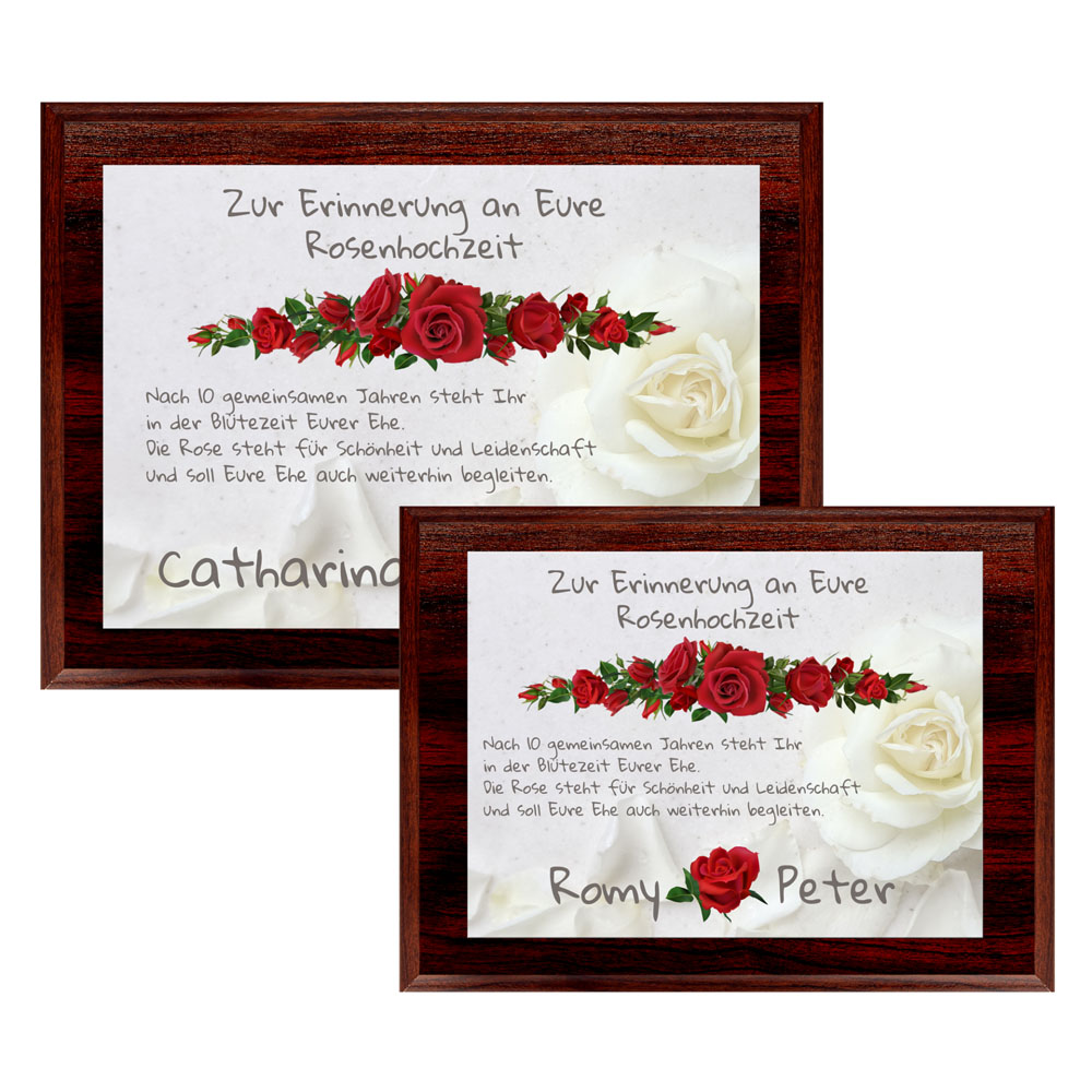 geschenke364-rosenhochzeit-holztafel-10-hochzeitstag-mit-namen image 2