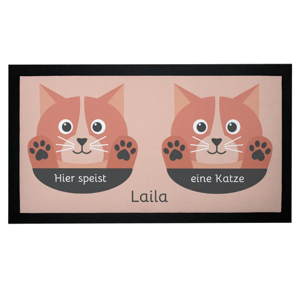 geschenke364-futtermatte-napfunterlage-katze-orange-mit-name image 1