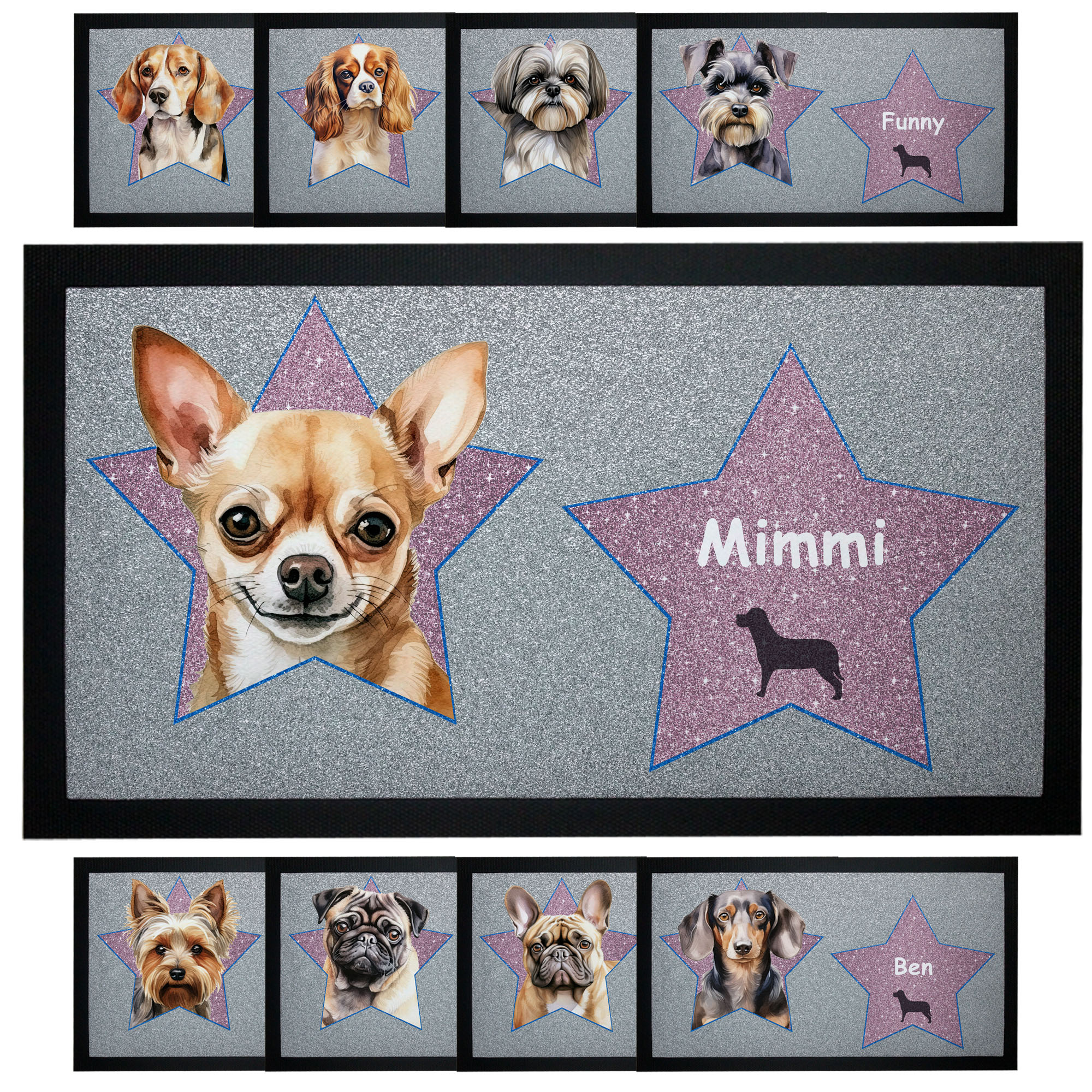 geschenke364-futtermatten-napfunterlage-hund-sterne-mit-namen image 1