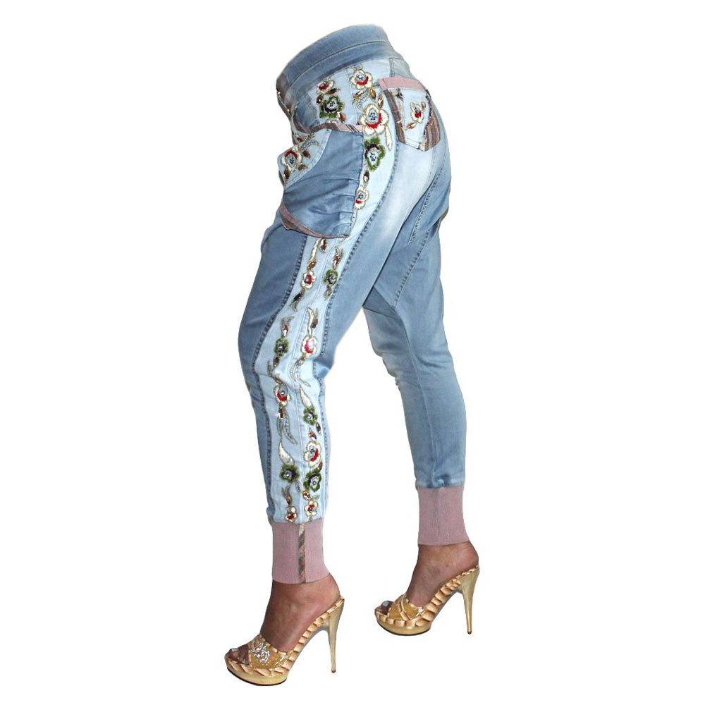 signet-1185-damen-haremshose-jeans-eisblau-bestickt image 2