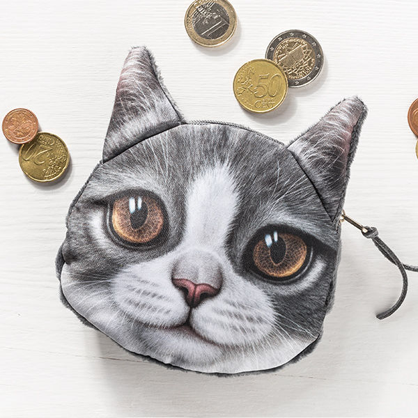 geschenke364-heimdeko-m-nztasche-katze-3d-braune-augen image 1
